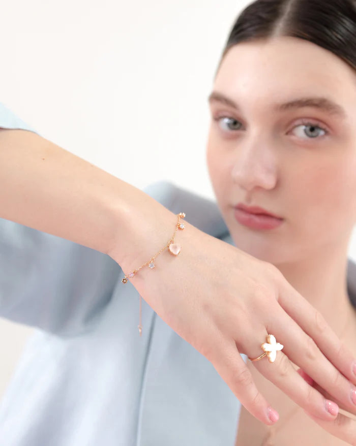 Charming Wonders Bracelet - Rose Quartz