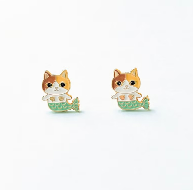 Meow 美人魚貓貓耳環