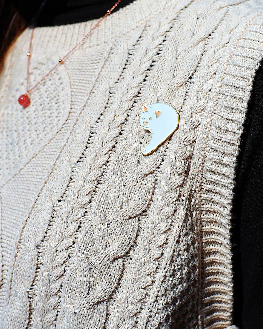 雞脾貓 喵喵襟章