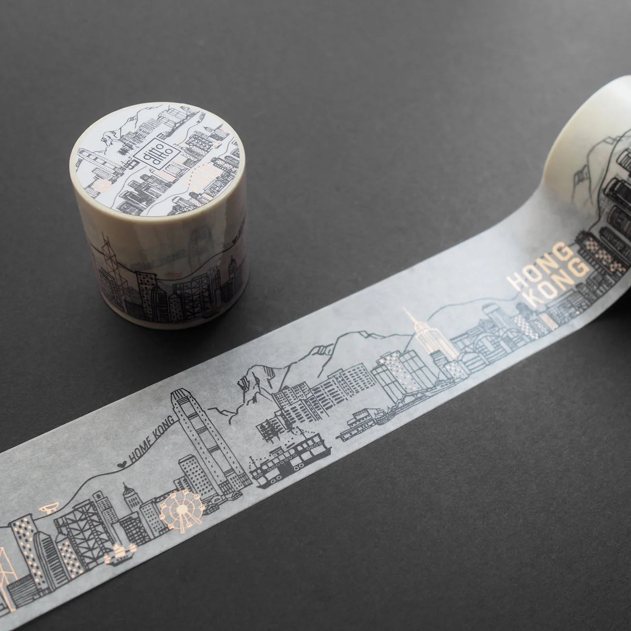 hong kong skyline washi tap