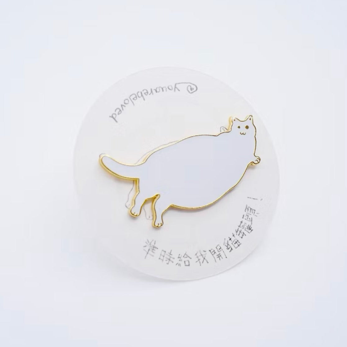 灘脂貓 喵喵襟章 (黑/白)