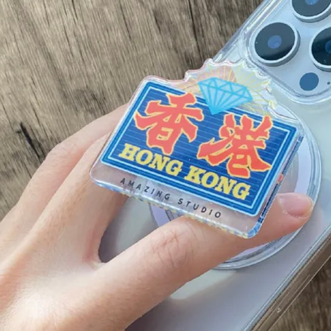 Magsafe磁吸氣囊支架【霓虹燈-香港】