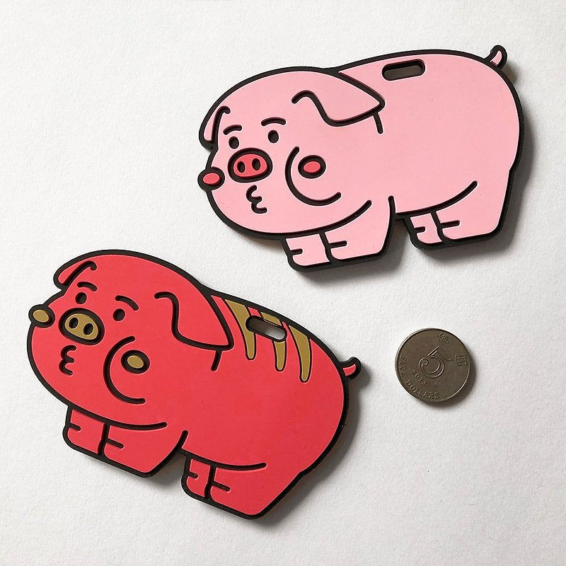 厚面子 豬仔錢罌 旅行 行李牌 (三色入)