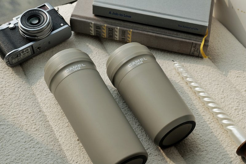 玻璃膽真空保溫杯膠殼膠蓋 350ml - Stone Grey