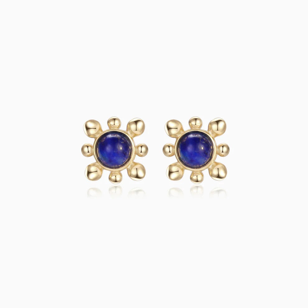 Lapis Lazuli Elizabeth Locke Stud Earrings