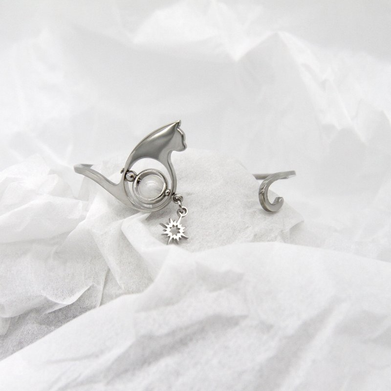 C027-SMOON / C027-S LunaWhisker 貓咪設計星辰喵礦石手作手環