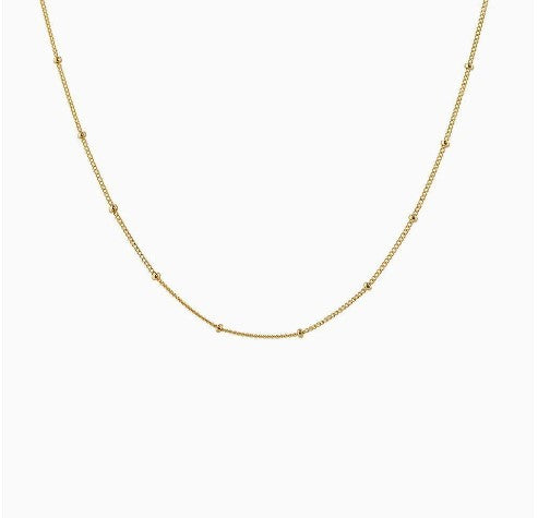 Pompom Satellite Chain Choker Necklace