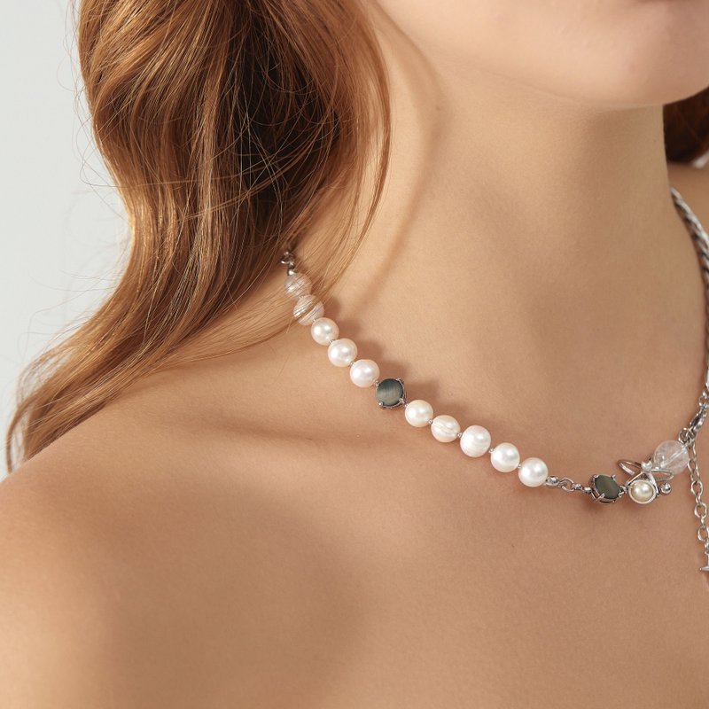 AB077-S | Stellar恆星珍珠項鍊手鍊兩用款