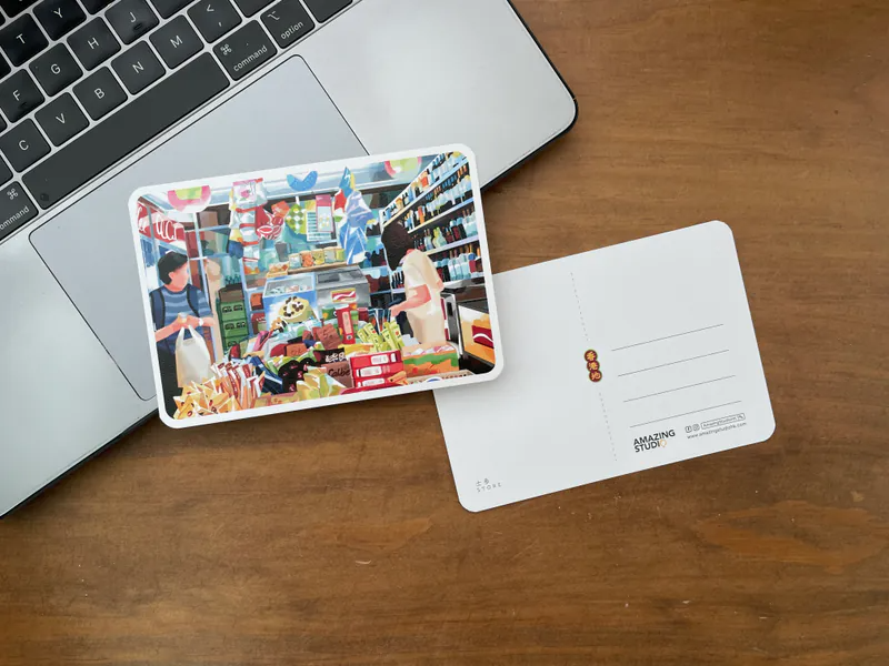 明信片【香港地 - 士多 】