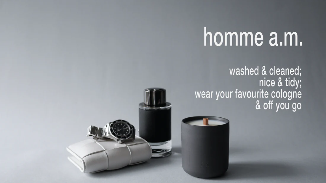 homme - a.m. / scented candle 190g // recollection series