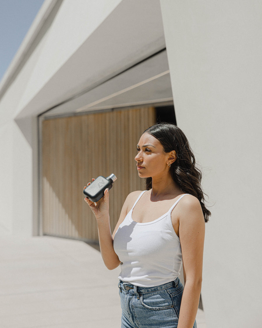 A7 Stainless Steel memobottle - BLACK