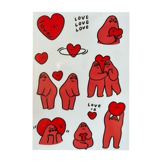 Sticker Sheet Love love love (toballkidrawing)
