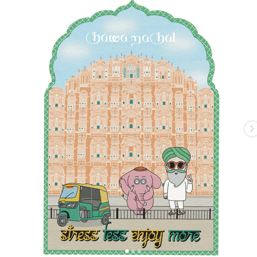 Stress Less Enjoy More India 減壓 印度 | Luggage Vinyl Sticker 行李貼紙