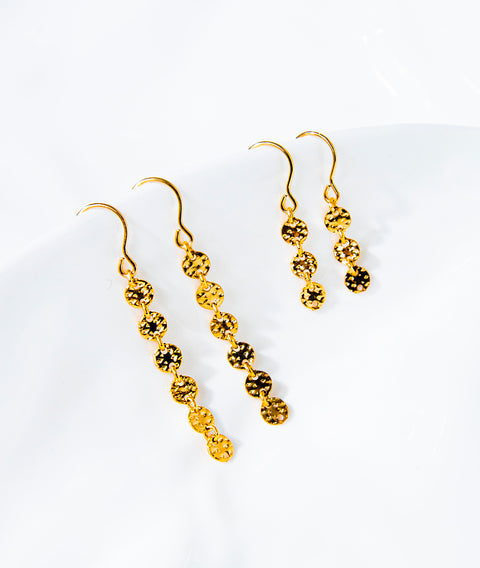 14K Gold Filled Dotted Long Earrings