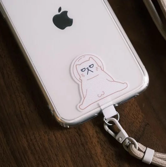 厭世貓星人 手機掛牌連背帶掛繩