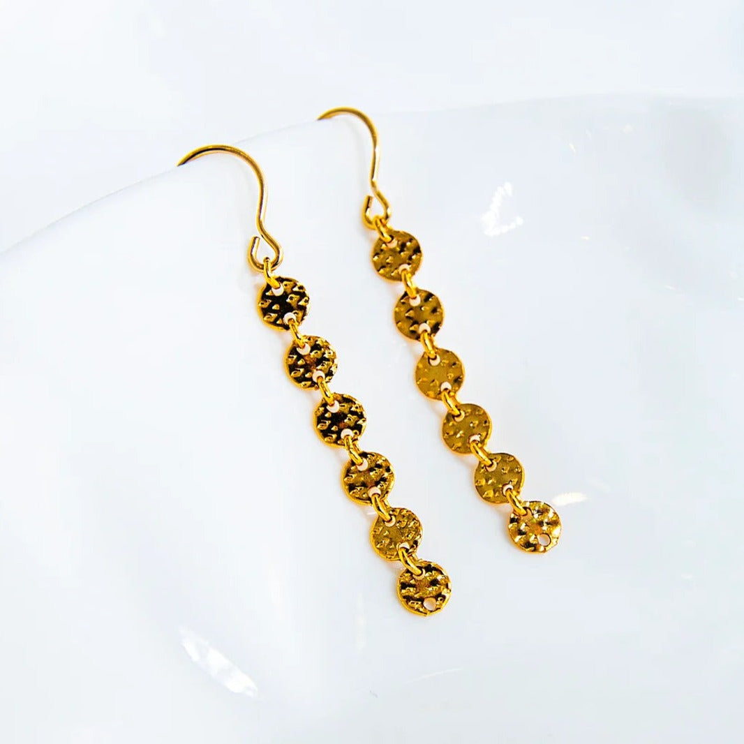 Two Tone Multi Loop Dangle Earrings, 14 Karat Gold | Gold Jewelry Stores Long Island - Fortunoff Jewelry