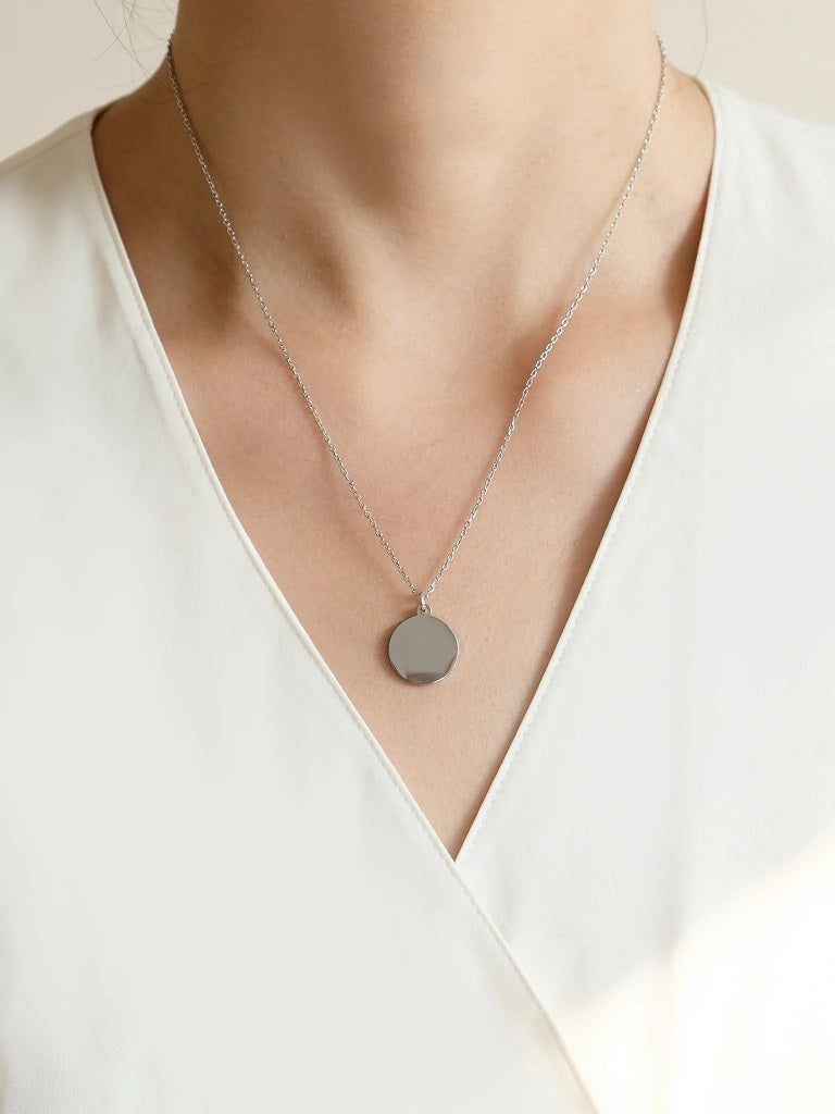 Disc Necklace | Silver