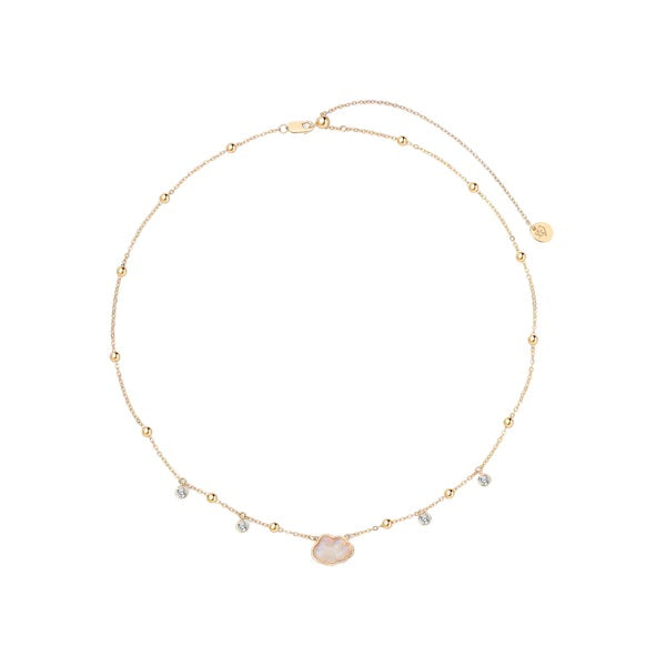 Bubble Cloud Necklaces Moonstone Rose Gold