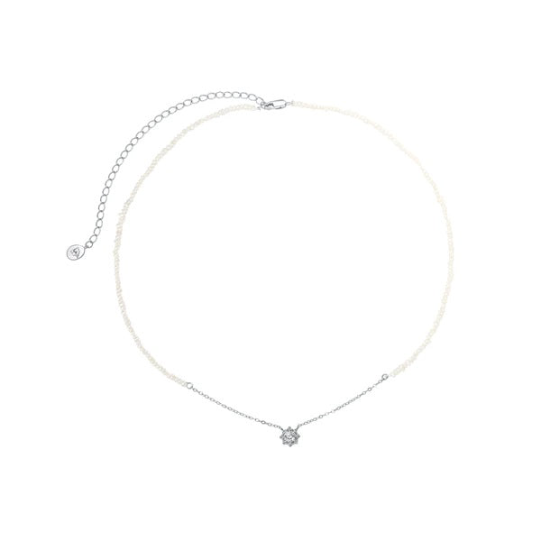 Snowflake Moonstone Pearl Necklaces