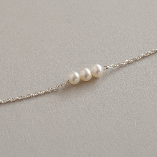Silver925 Pearl Triplets Necklace