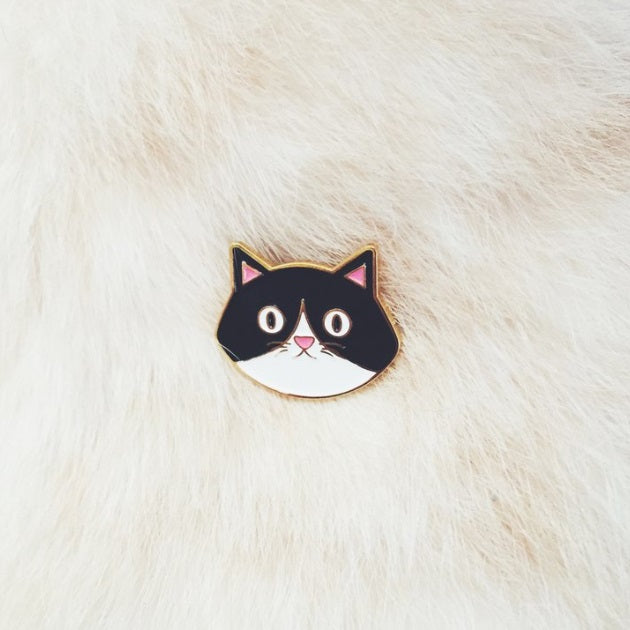 黑花貓 Black Cat Brooch