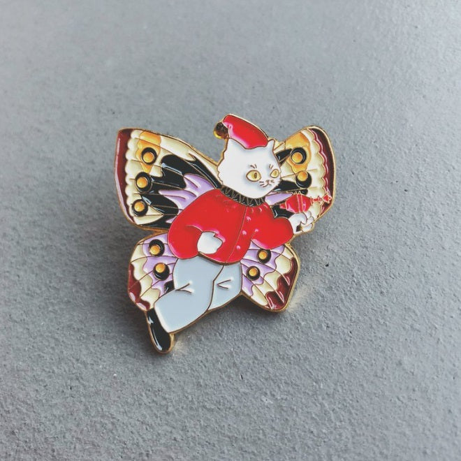 會飛的白貓 Flying Cat Brooch
