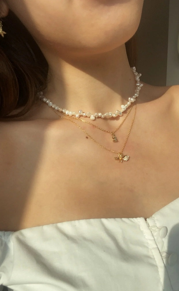 Pearl Bee Necklace