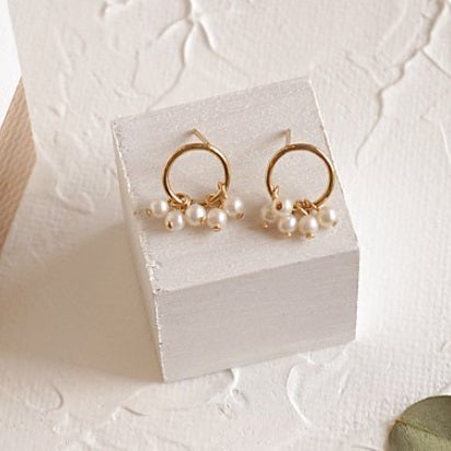 14kgf Circle Earrings