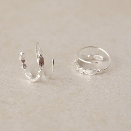 W pattern Earrings Silver