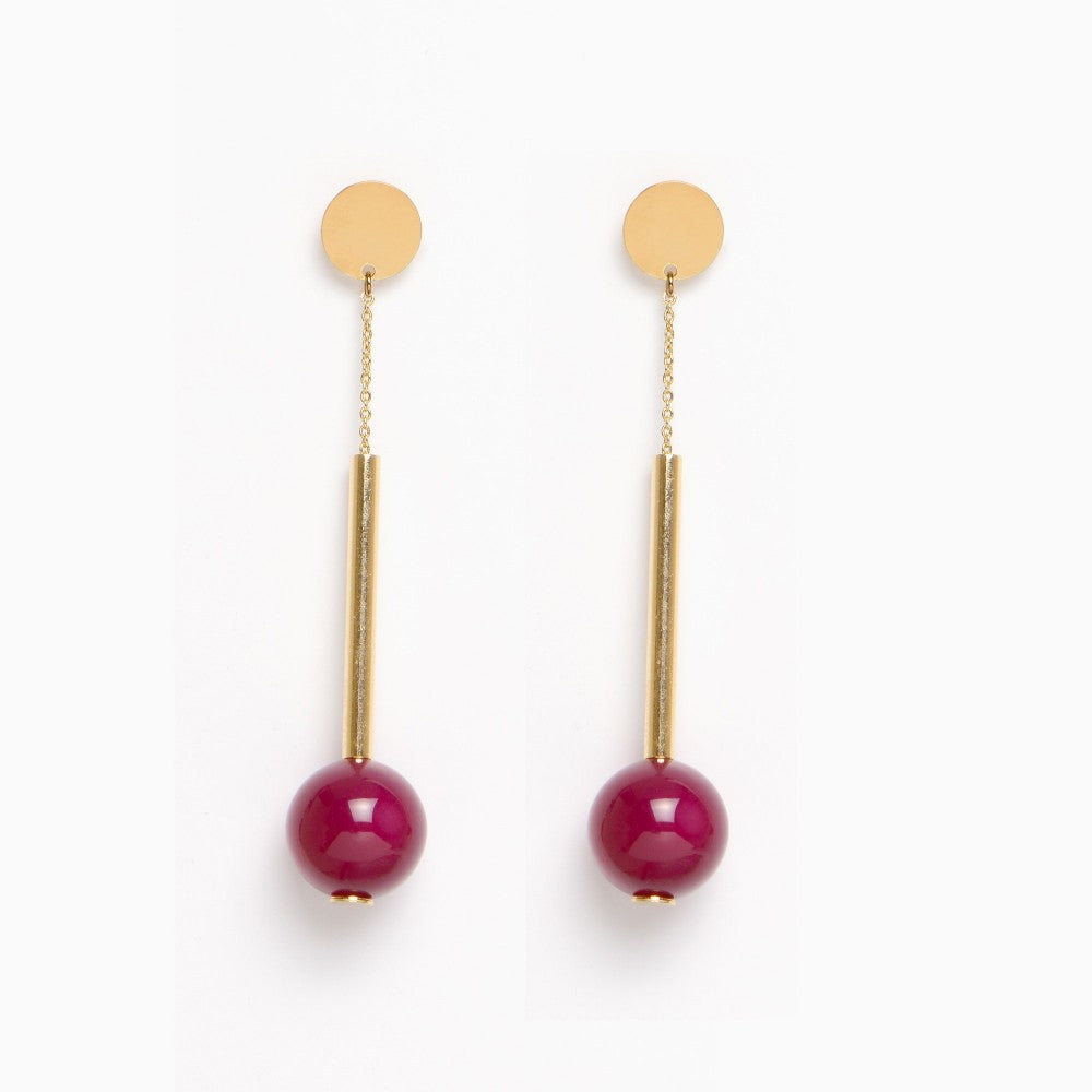 Earrings Wolcott Raspberry