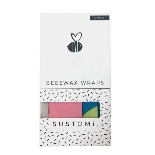 Beeswax Wraps Splash 3 Pack: 1S 1M 1L | 天然蜂蠟布 三包裝 (1小 + 1中 + 1大)