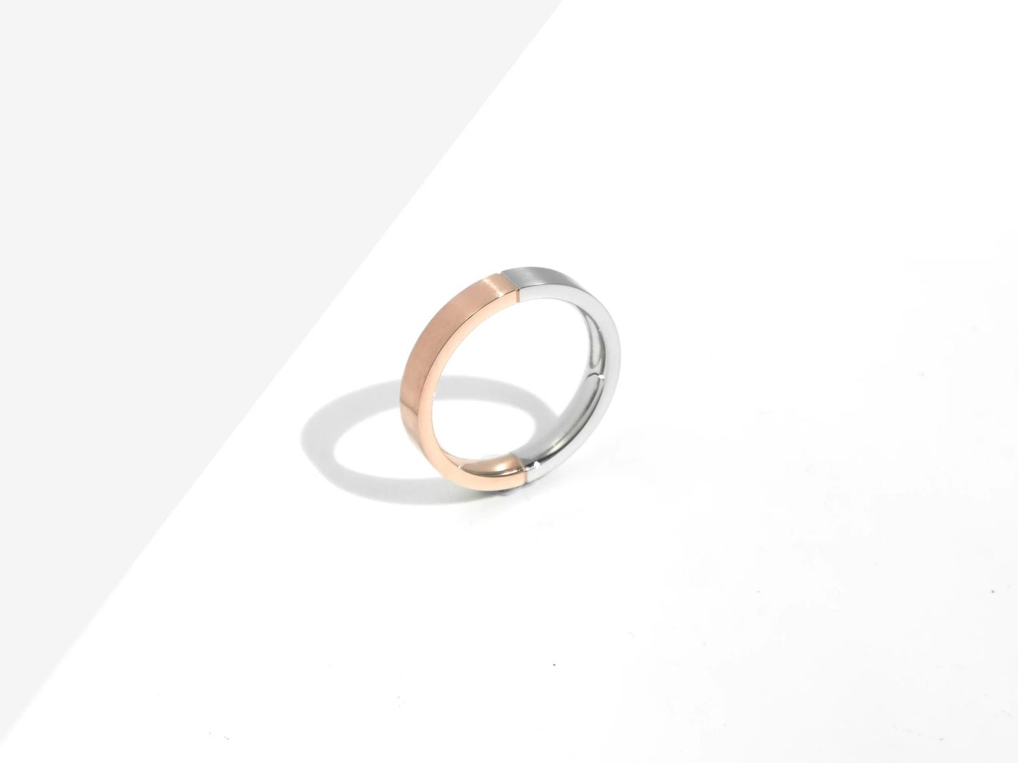 2-Tone Minimal Ring | Rose Gold