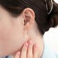 Crystal Ear Hoops Earrings - Herkimer Diamond