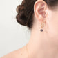 Flower Bloosom Hoops Earrings - Cordierite