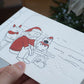 Embossed Christmas Card Set with Envelope| Type B