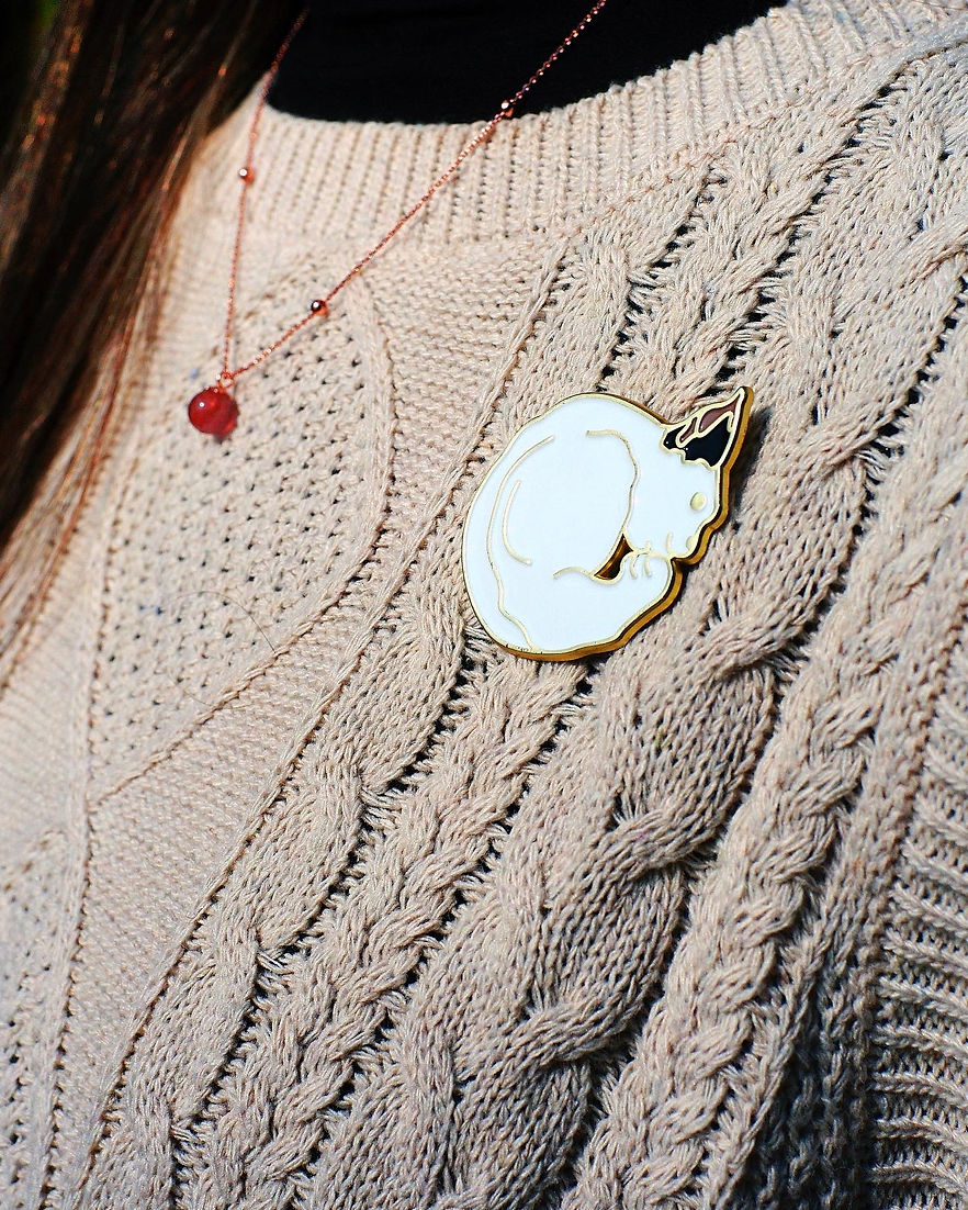 谷肌貓 喵喵襟章