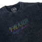 【Regular Size】Midnight Adventure Colorful Reflective T-shirt Washed Black