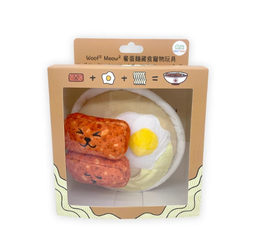 Woof² Meow² | 餐蛋麵藏食寵物玩具