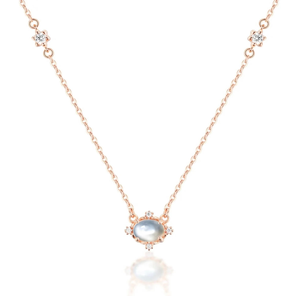 Moon Desire Necklace - Rose Gold