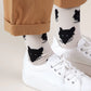 Wolf Socks - Cream White
