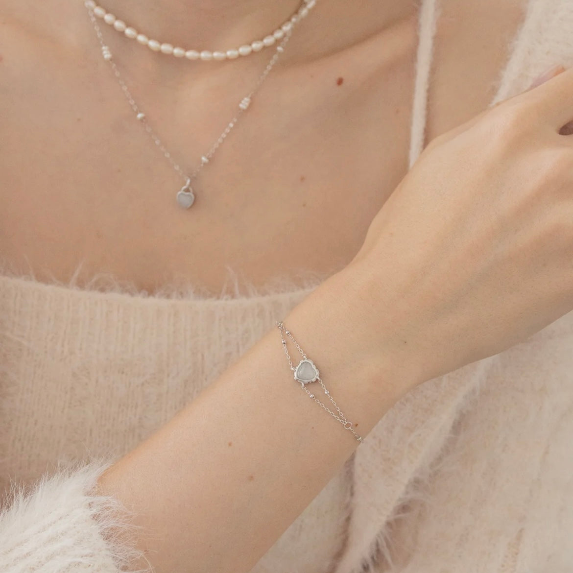 Leanne Moonstone Silver Bracelet