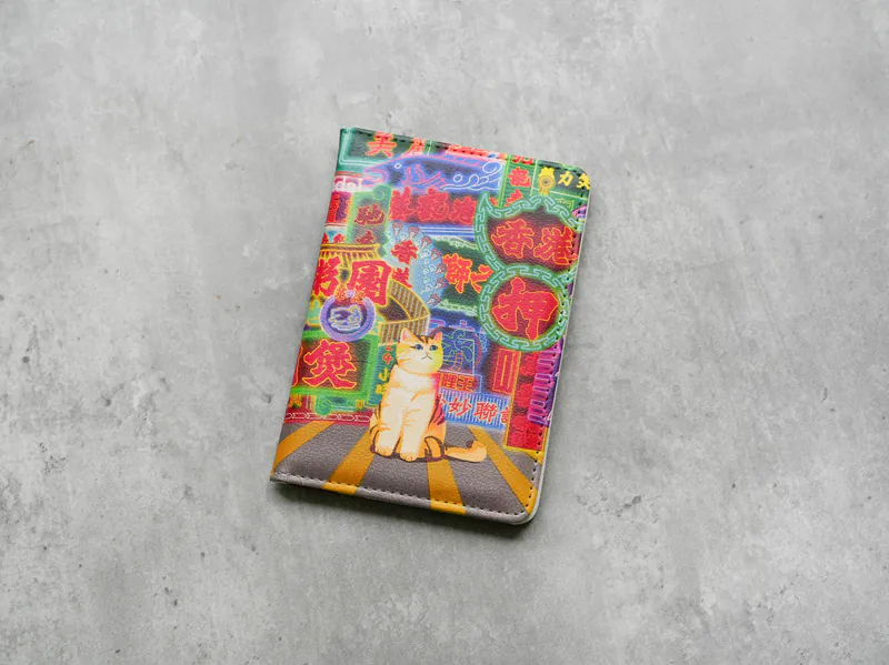 護照套【貓遊街角 - 霓虹十色 】