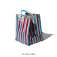 Recycled Plastic Stripe Bag / Rectangle D26 Red x Blue