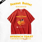 【Oversized】10oz French Toast with Peanut Butter Retro T-shirt