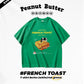 【Oversized】10oz French Toast with Peanut Butter Retro T-shirt