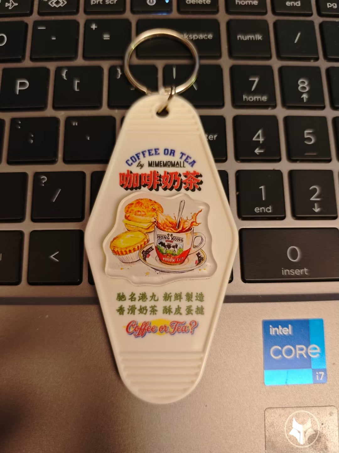 復古酒店塑膠立體鎖匙扣