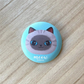 Meow 圓形PU軟綿綿貓貓胸針