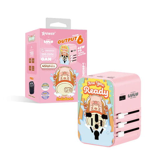 XPower x 罐頭豬LuLu🐷TA45B 45W 6輸出 PD3.0/PPS旅行充電器