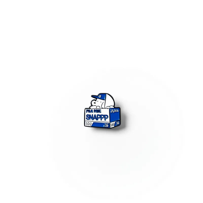 | SNAPPP AND JOHN | Film Date Graphic Lapel Pin by FILTER017® Culture Supply™ 金屬胸針