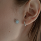 AQUA TWINKLE SILVER EARRINGS - AQUAMARINE